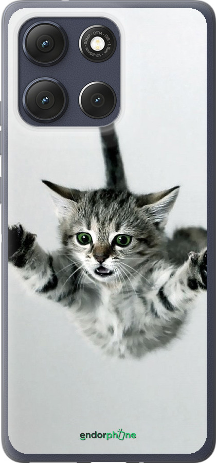 Силиконовый чехол Летящий котёнок для Motorola Moto G86 - 2322u-4115 изображение 