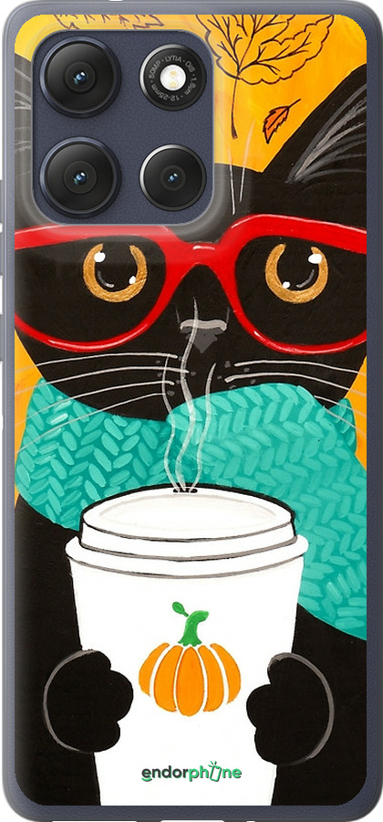 Силиконовый чехол Осенний кот для Motorola Moto G86 - 4026u-4115 изображение 