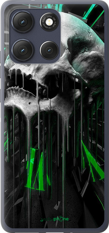 Силиконовый чехол Череп-часы для Motorola Moto G86 - 4100u-4115 изображение 