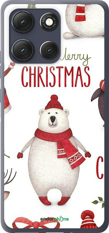 Силиконовый чехол Merry Christmas для Motorola Moto G86 - 4106u-4115 изображение 