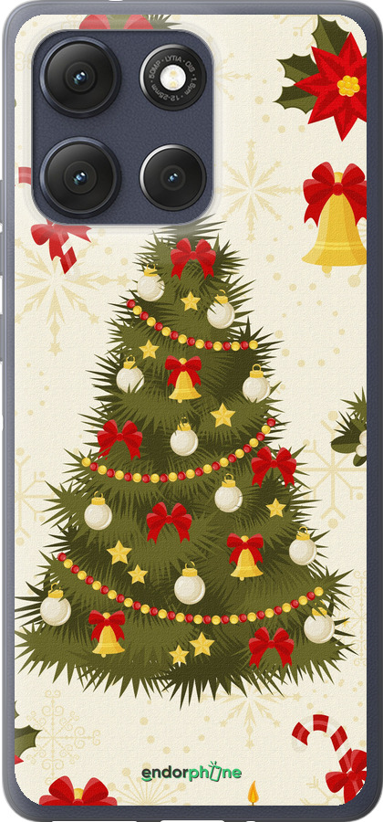 Силиконовый чехол Новогодняя елка для Motorola Moto G86 - 4198u-4115 изображение 