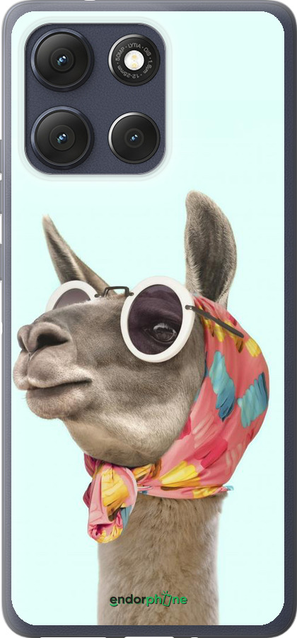 Силиконовый чехол Модная лама для Motorola Moto G86 - 4479u-4115 изображение 