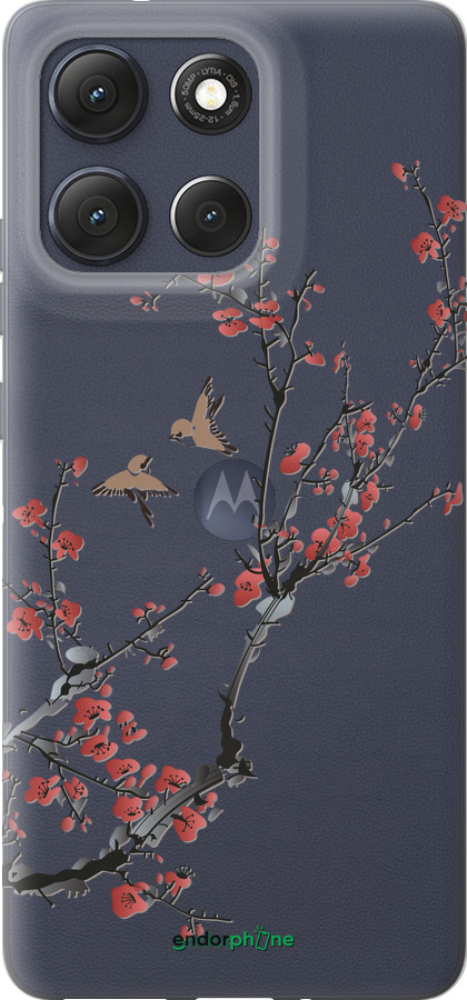 Силіконовий чехол Сакура v2 для Motorola Moto G86 - 5538u-4115 изображение 