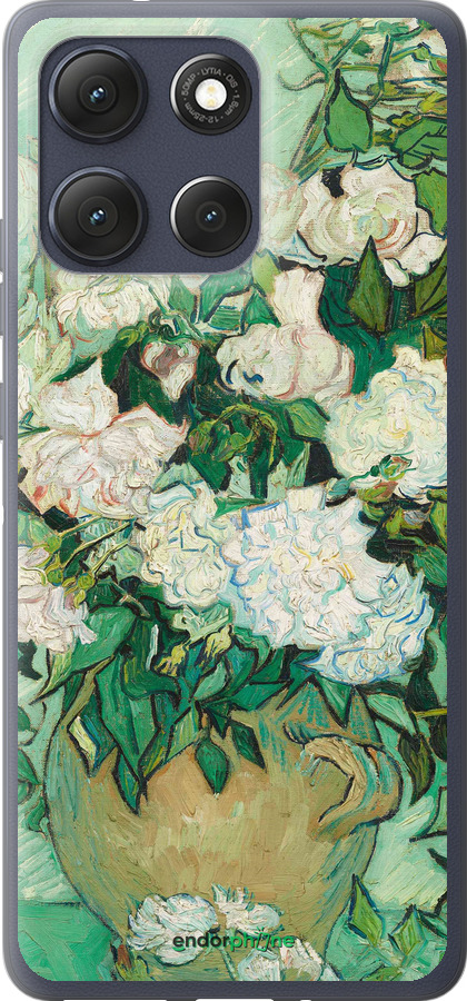 Силиконовый чехол Винсент Ван Гог. Ваза с розами для Motorola Moto G86 - 5543u-4115 изображение 