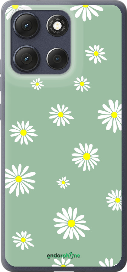Силиконовый чехол Ромашки v4 для Motorola Moto G86 - 5603u-4115 изображение 