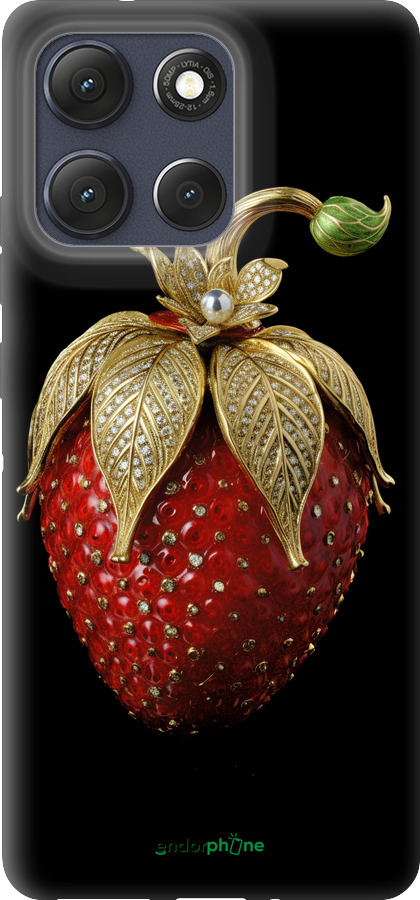 Силіконовий чехол Полуниця v3 для Motorola Moto G86 - 5638u-4115 изображение 