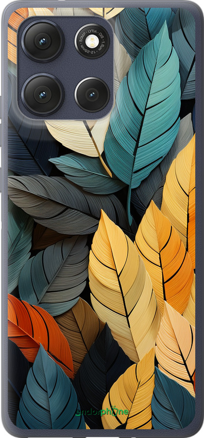 Силиконовый чехол Кольорове листя для Motorola Moto G86 - 5644u-4115 изображение 