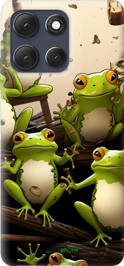 Силіконовий чехол Жабки для Motorola Moto G86 - 5656u-4115 изображение 