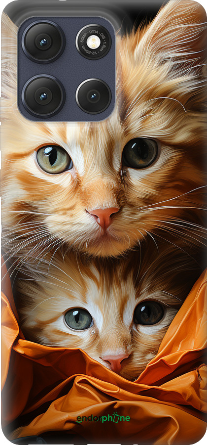 Силіконовий чехол Котики 2 для Motorola Moto G86 - 5664u-4115 изображение 