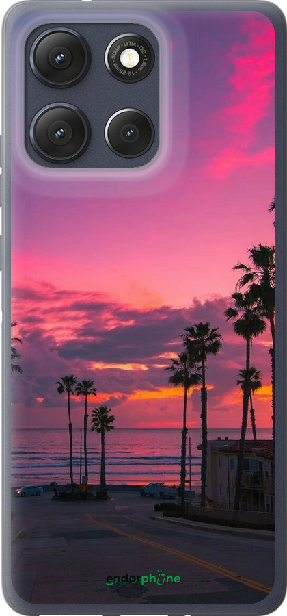 Силиконовый чехол Пальмы для Motorola Moto G86 - 5873u-4115 изображение 