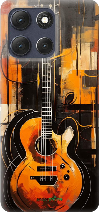 Силиконовый чехол Чехол для телефона Оранжевая Гитара для Motorola Moto G86 - 5934u-4115 изображение 