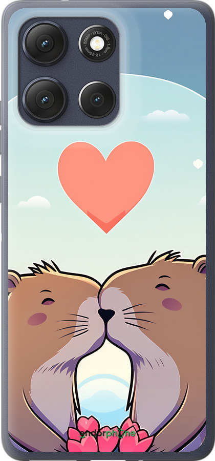 Силиконовый чехол Капибара любовь для Motorola Moto G86 - 6027u-4115 изображение 