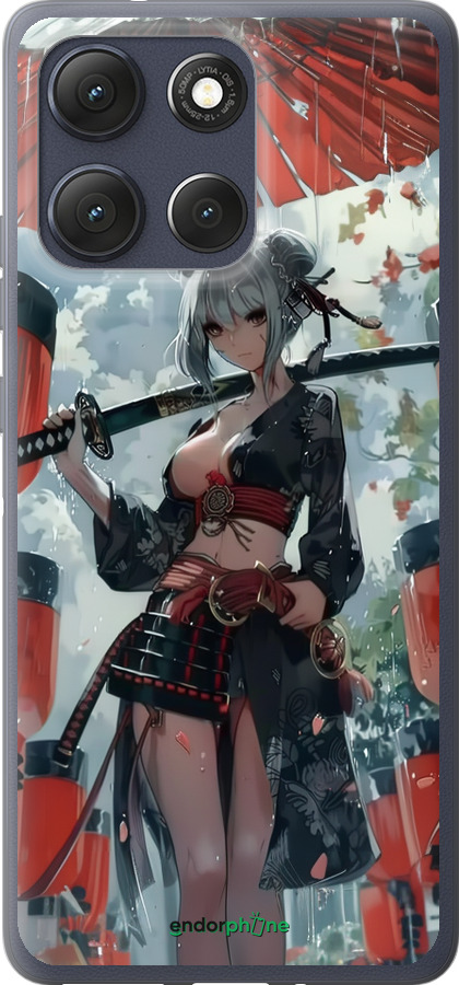 Силиконовый чехол Гейша-воин для Motorola Moto G86 - 6124u-4115 изображение 