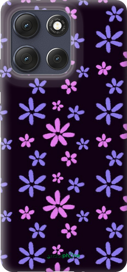 Силиконовый чехол с  цветами для Motorola Moto G86 - 6258u-4115 изображение 
