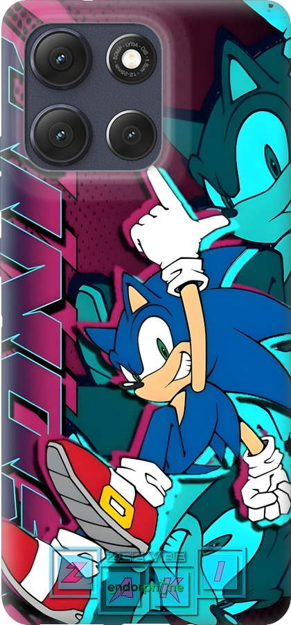 Силиконовый чехол Соник для Motorola Moto G86 - 6284u-4115 изображение 