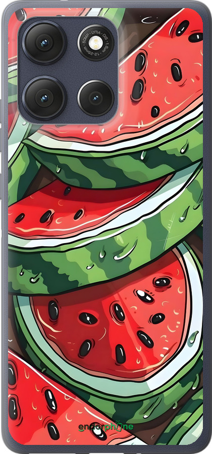 Силиконовый чехол Арбуз для Motorola Moto G86 - 6315u-4115 изображение 