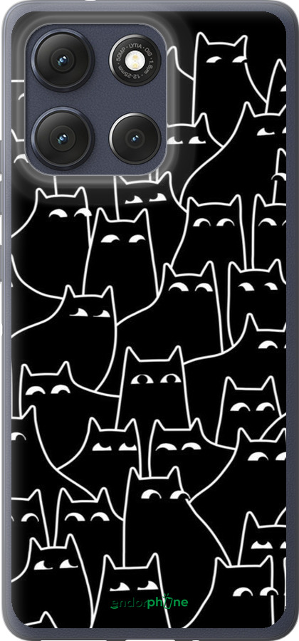 Силиконовый чехол С изображением кошек для Motorola Moto G86 - 6470u-4115 изображение 
