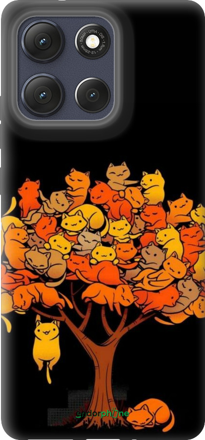Силиконовый чехол Дерево и котики для Motorola Moto G86 - 6516u-4115 изображение 