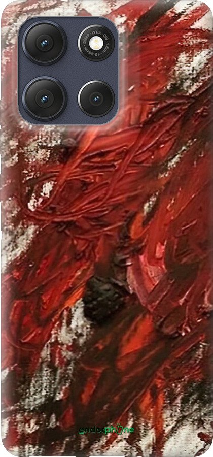 Силиконовый чехол Абстрактная композиция в красных тонах для Motorola Moto G86 - 6541u-4115 изображение 