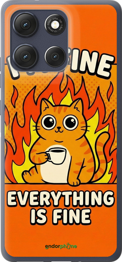 Силіконовий чехол Funny Cat для Motorola Moto G86 - 6786u-4115 изображение 