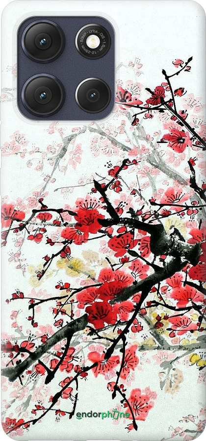 Силиконовый чехол Цветущий куст для Motorola Moto G86 - 831u-4115 изображение 