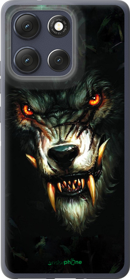 Силиконовый чехол Дьявольский волк для Motorola Moto G86 - 833u-4115 изображение 