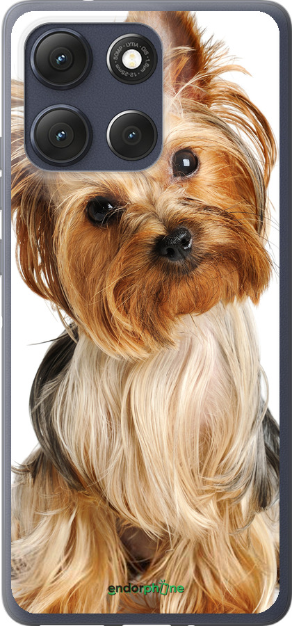 Силиконовый чехол Йоркширский терьер с хвостиком для Motorola Moto G86 - 930u-4115 изображение 