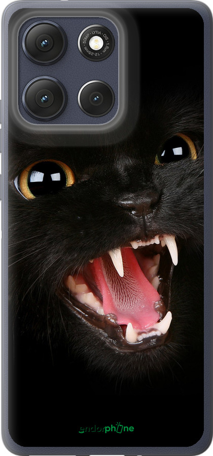 Силиконовый чехол Чёрная кошка для Motorola Moto G86 - 932u-4115 изображение 