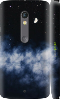 3D пластиковый глянцевый чехол Ночное небо для Motorola Moto X Play - 6450c-459 изображение 