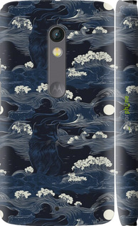 3D пластиковий глянцевий чехол Морська тематика у стилі арт-деко для Motorola Moto X Play - 6520c-459 изображение 