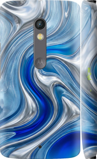 3D пластиковый матовый чехол Liquid Chrome для Motorola Moto X Play - 6781m-459 изображение 