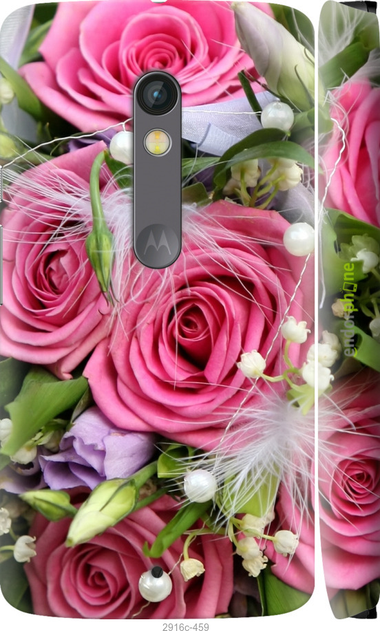 

3D пластиковий матовий чохол "Ніжність" для Motorola Moto X Play, Рожевий