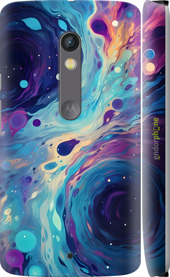 3D пластиковый матовый чехол Арт акварель для Motorola Moto X Play - 6329m-459 изображение 