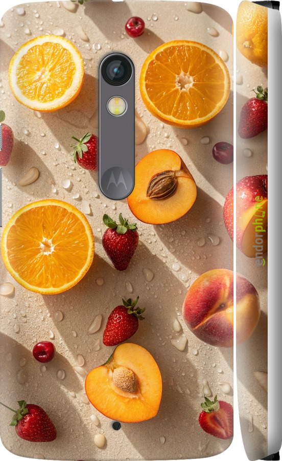 3D пластиковый глянцевый чехол Фрукты 3 для Motorola Moto X Play - 6703c-459 изображение 
