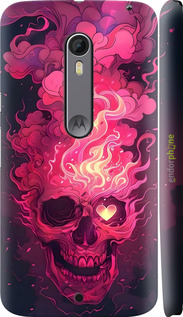 3D пластиковый глянцевый чехол Череп арт для Motorola Moto X Style - 6385c-455 изображение 