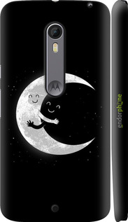 3D пластиковый глянцевый чехол Лунные объятия для Motorola Moto X Style - 6508c-455 изображение 