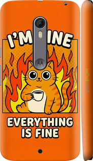 3D пластиковый глянцевый чехол 'Funny Cat' для Motorola Moto X Style изображение 5