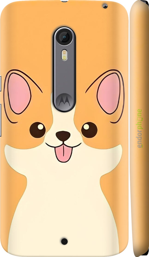 3D пластиковий глянцевий чехол Милый пес для Motorola Moto X Style - 6296c-455 изображение 