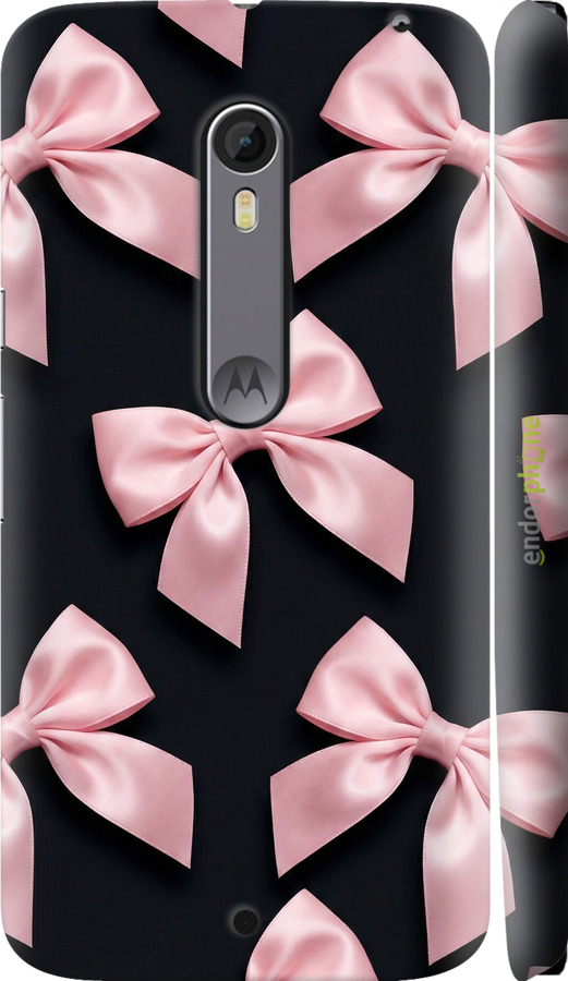 3D пластиковый глянцевый чехол Coquette Ribbons Dark Coquette для Motorola Moto X Style - 6767c-455 изображение 