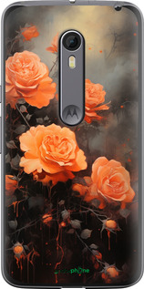 Силиконовый чехол Оранжевые розы для Motorola Moto X Style - 5944u-455 изображение 