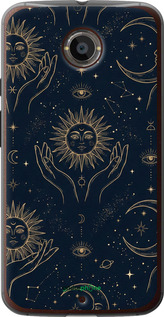 Силиконовый чехол 'Celestial Harmony: Sun & Moon Gold Mystic Pattern' для Motorola Moto X2 изображение 3