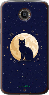 Силиконовый чехол 'Cute Cat Celestial/Witchy' для Motorola Moto X2 изображение 3