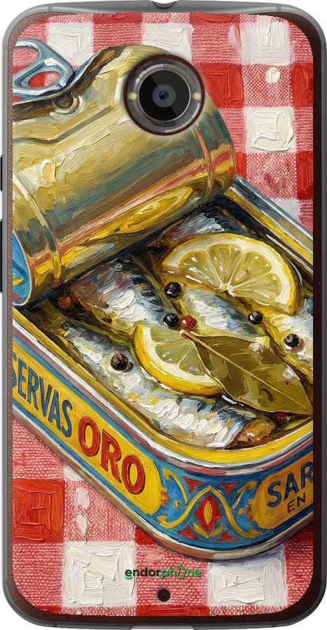 Силиконовый чехол Vintage Sardine Tin Phone для Motorola Moto X2 - 6772u-372 изображение 
