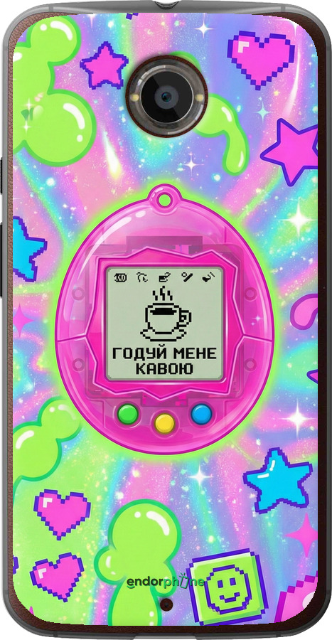 Силиконовый чехол Y2K Aesthetic Retro Pet: Годуй мене кавою для Motorola Moto X2 - 6784u-372 изображение 