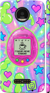 3D пластиковый глянцевый чехол 'Y2K Aesthetic Retro Pet: Годуй мене кавою' для Motorola MOTO Z изображение 3