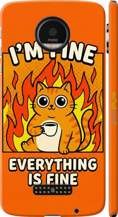 3D пластиковый глянцевый чехол 'Funny Cat' для Motorola MOTO Z изображение 3