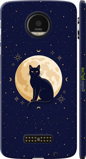 3D пластиковый глянцевый чехол 'Cute Cat Celestial/Witchy' для Motorola MOTO Z изображение 5
