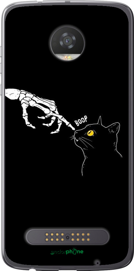 Силиконовый чехол Кошка для Motorola Moto Z2 Play - 6505u-1001 изображение 