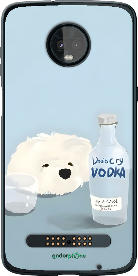 Силиконовый чехол Пес водка для Motorola Moto Z3 Play - 6368u-1393 изображение 