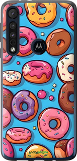 Силиконовый чехол Пончики для Motorola One Macro - 6318u-1812 изображение 